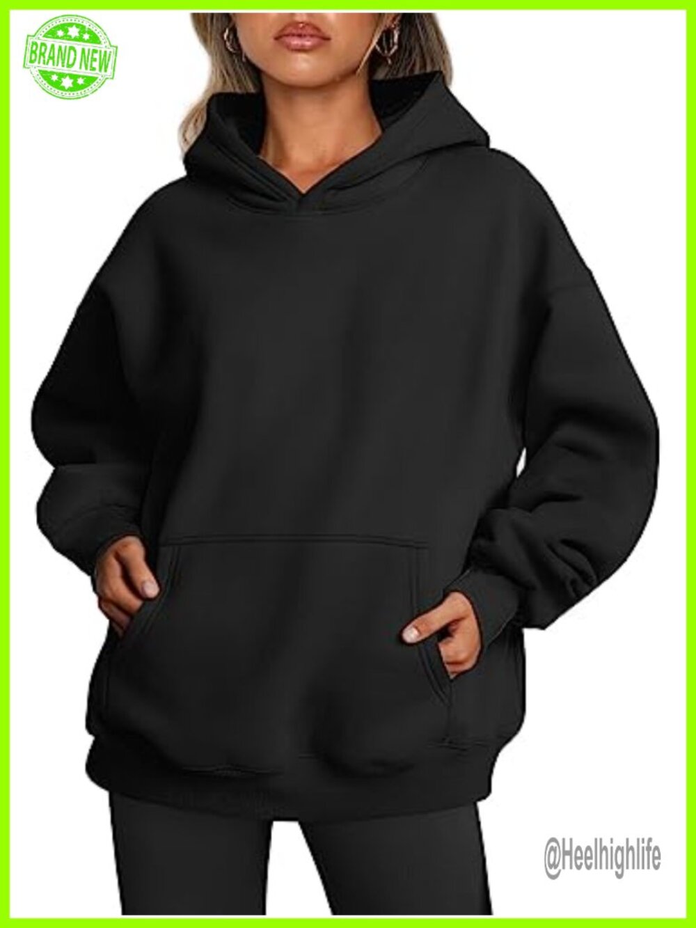 Oversized Hoodie 50% Cotton 50% Polyester Fleece Pullover Sweatshirt
